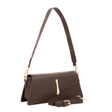 Brown Asymmetric Top Handle Handbag for Women