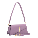 Lilac Asymmetric Top Handle Handbag for Women