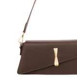 Brown Asymmetric Top Handle Handbag for Women