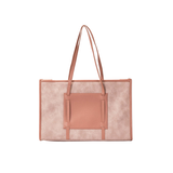 Pink Structured Shoulder Tote Bag for Women