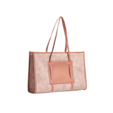Pink Structured Shoulder Tote Bag for Women