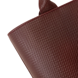 Maroon Textured Work Tote Bag