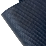 Navy Textured Work Tote Bag