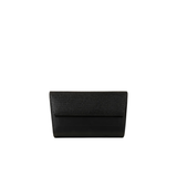 Black Textured Flap Handbag